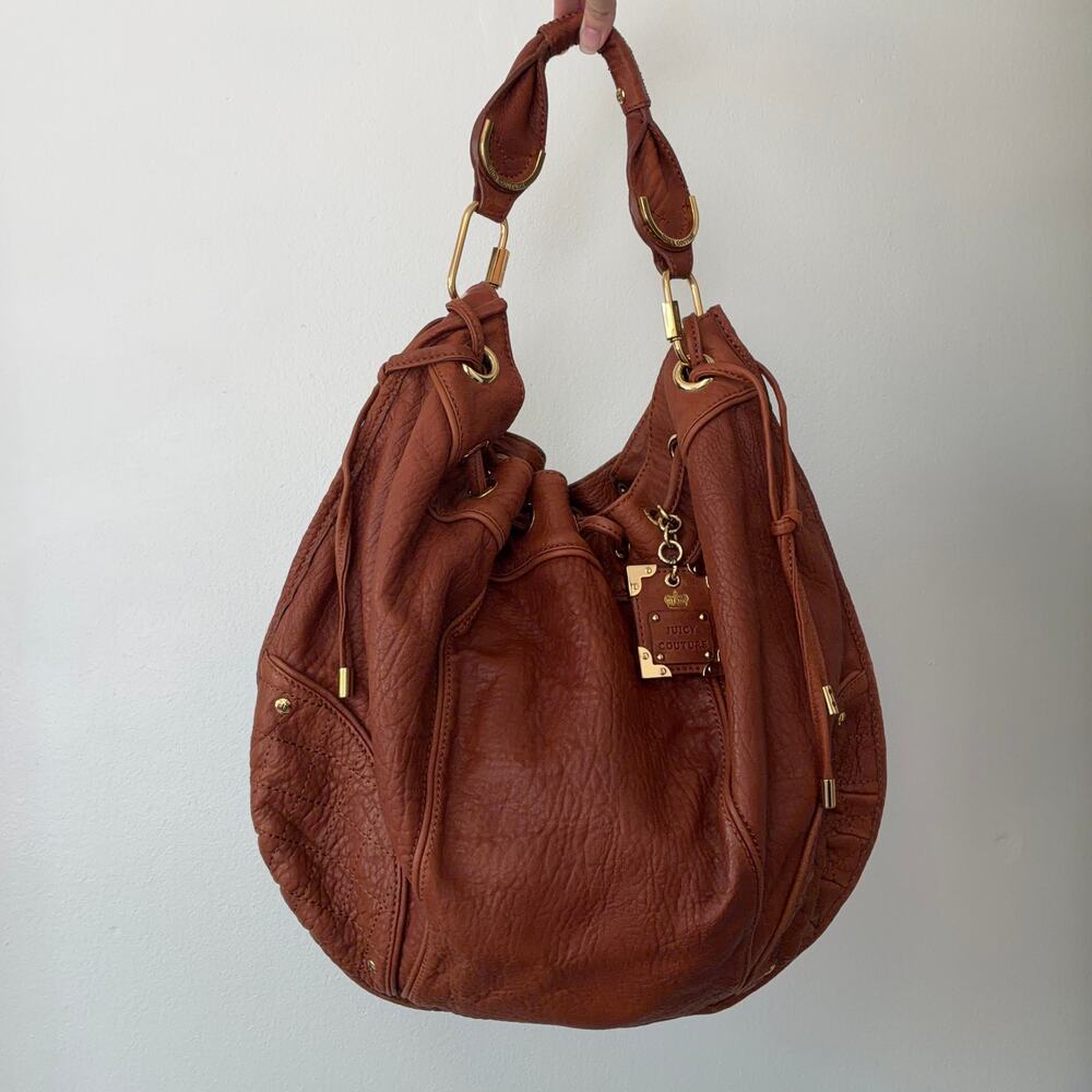 Vintage Juicy Couture brown leather hobo bag